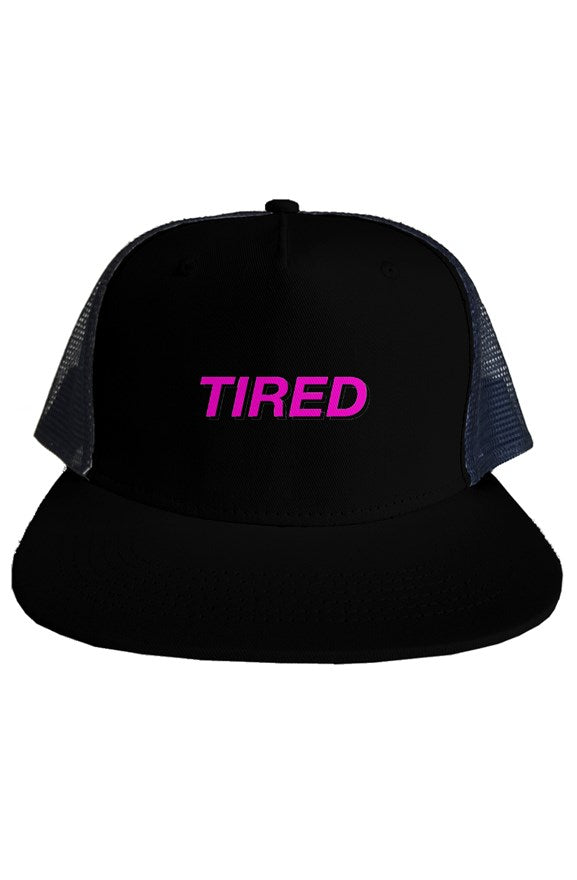 trucker mesh hat tired