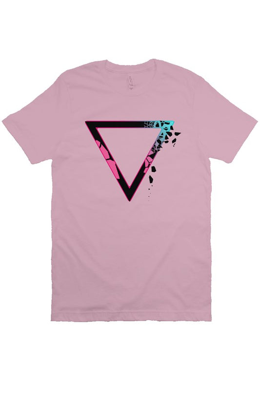 Bella Canvas T Shirt Shatter Triangle Pink