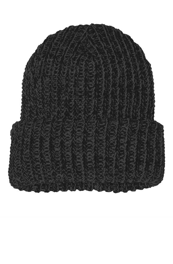 Black Chunky Knit Beanie