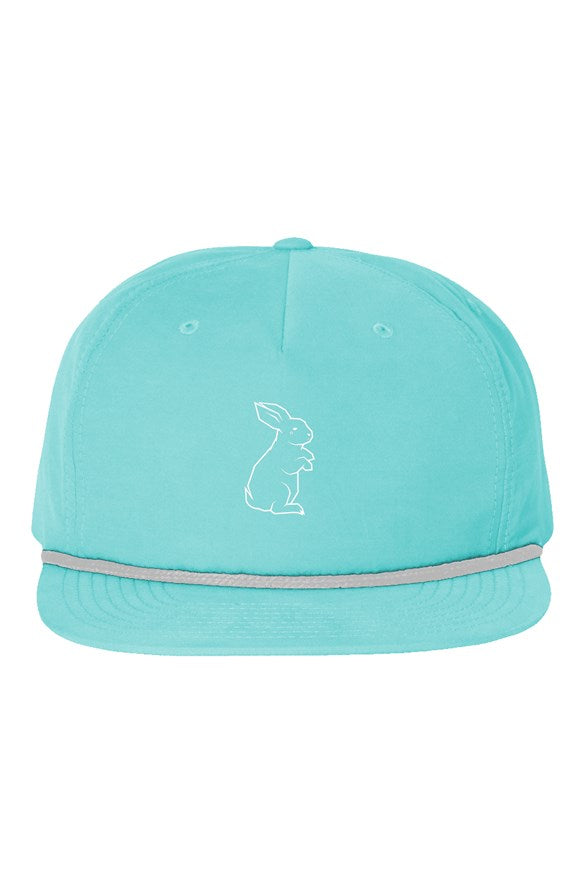 White Bunny 5 Panel Golf Cap