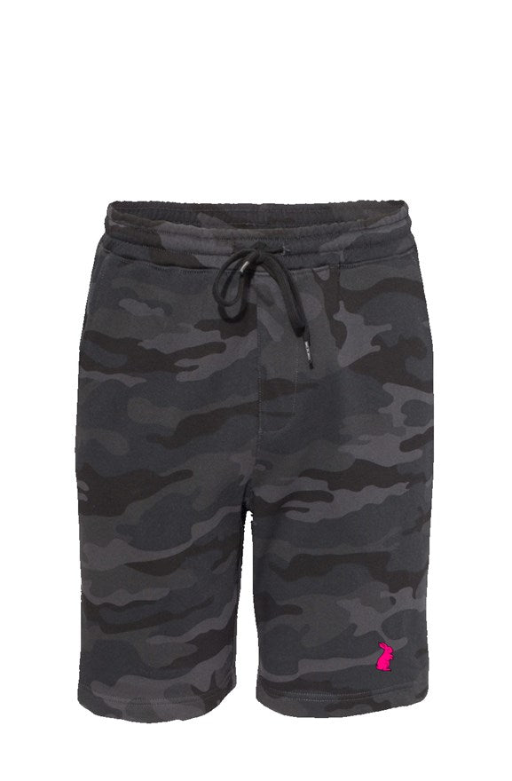 Pink Bunny Black Camo Shorts