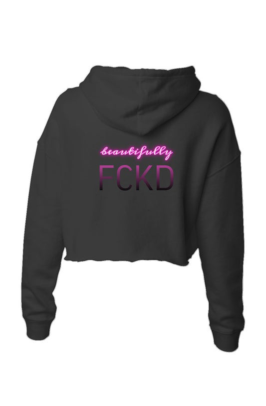 Beautifully Fucked Lightweight Crop Hoodie