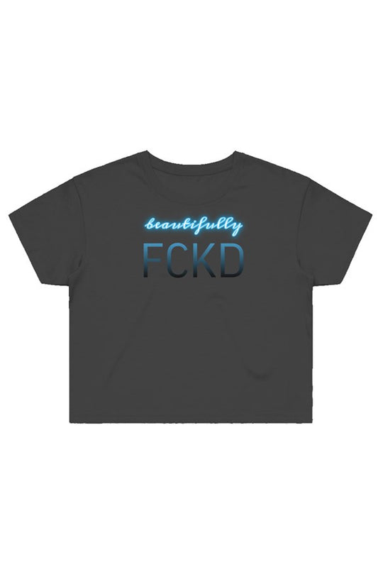 Beautifully FCKD Black Street Crop Tee