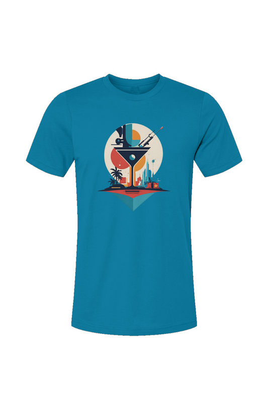 Electric Blue Martini Rifle Tee