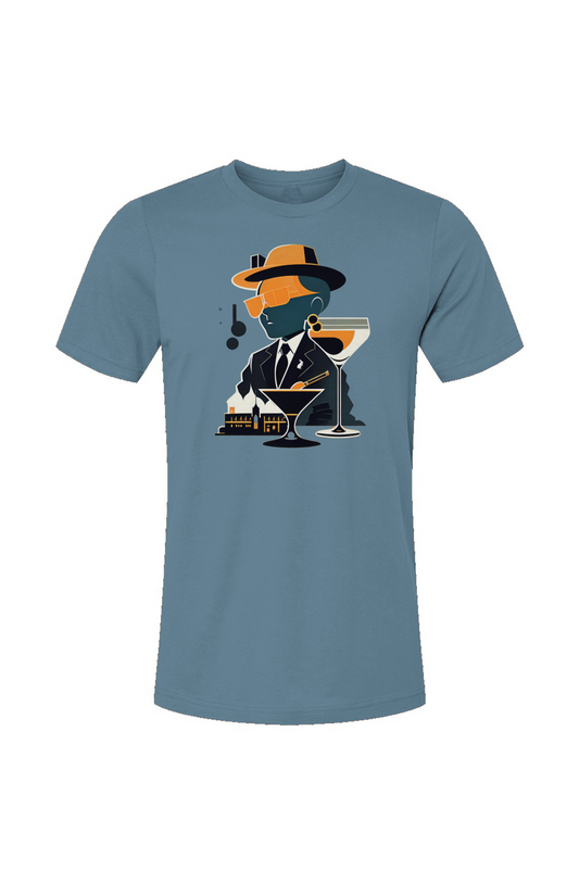 Steel Blue Jazz Cat Tee