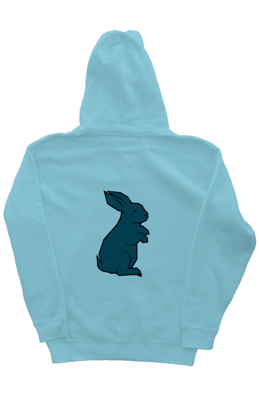 Blue Aqua Solid Deep Teal Bunny Hoodie