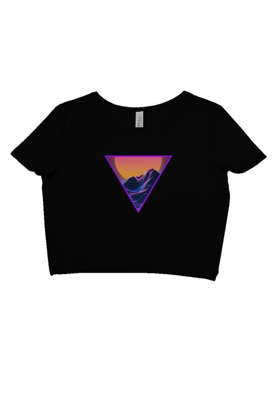 Synthwave Summit Crop Tee