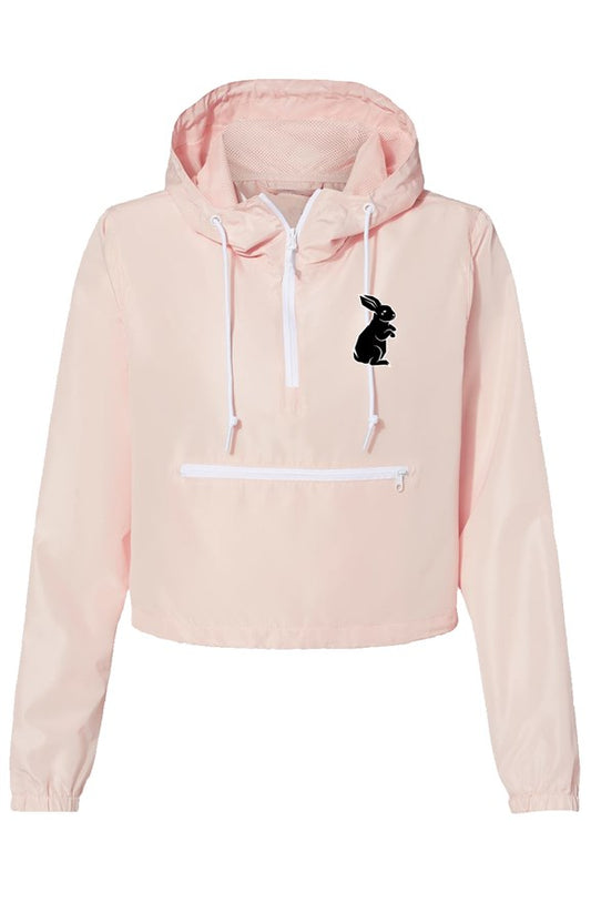 Black Bunny Crop Windbreaker