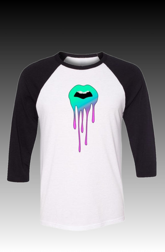 Dripping Lips Baseball Tee